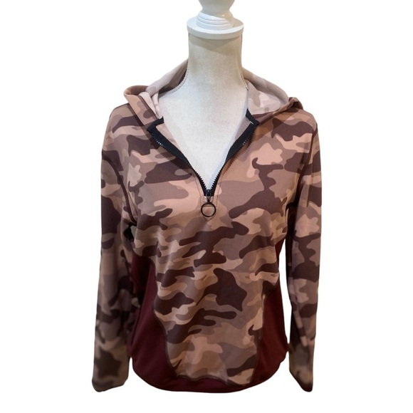 Better Sports Performance BSP rust/peach camo 1/4 zip sweatshirt hoodie medium - Picture 2 of 14